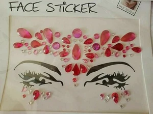 CraftbuddyUS SelfAdh Face Sticker Gems Glitter/Jewel TempTattoo-(Princess) - Picture 1 of 2