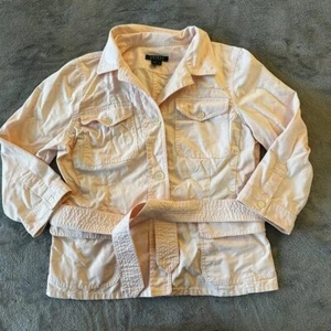 Chaqueta para mujer Lauren Ralph Lauren rosa rubor utilitaria con cinturón XL - Imagen 1 de 5