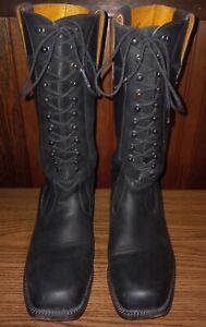 Corset lace up boots proudly hand made in good old Mexico size 10B Black Boots