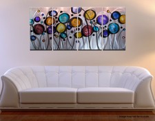 Modern Abstract Metal Wall Art Painting Sculpture HUGE!