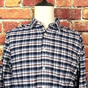Camisa Untuckit Para Hombre Calce Ajustado A Cuadros Manga Larga Franela Abotonada 100% Algodón - Imagen 1 de 8