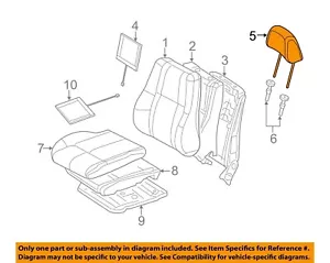 Jeep CHRYSLER OEM 14-18 Grand Cherokee Front Seat-Headrest Head Rest 5PP26DX9AA - Picture 1 of 2