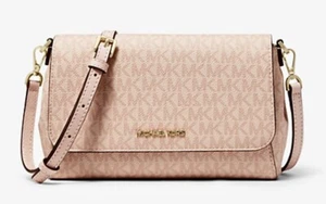 NWT Michael Kors Medium Leather Crossbody Convertible Bag Ballet Logo MRSP $278 - Picture 1 of 4