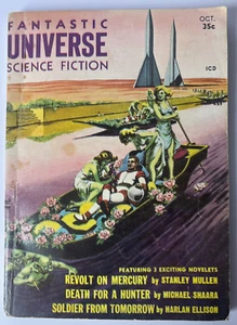Fantastic Universe Science Fiction (October 1957) 🔑 HARLAN ELLISON Vintage SF - Picture 1 of 7