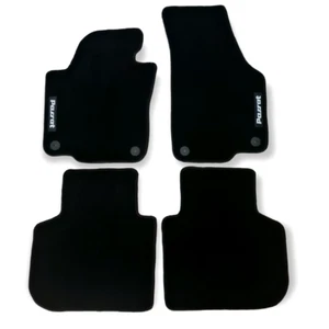 Car Floor Mats Velour For VW Passat SE Waterproof Black Carpet Auto Liners New - Picture 1 of 12