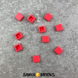 LEGO 3070b Tile 1 x 1 with Groove - CORAL (10pcs)