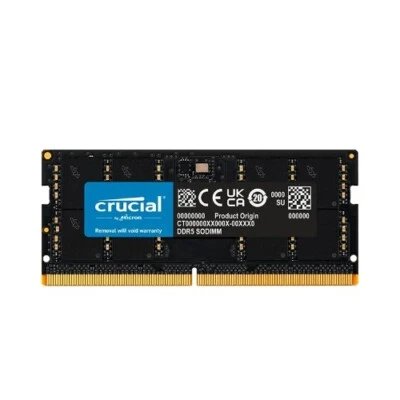Crucial Laptop RAM Memory DDR5 8GB 16GB 32GB 4800MHz 5600MHz 1.1V CL40 - Image 1 of 4