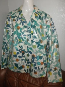 Ladies Teal, Seafoam Rain Jacket, Chico's 2 - Picture 1 of 1