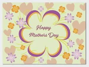 Large Floral Whimsy Mothers Day Card-Blank Inside with Envelope-11.75x9" - Picture 1 of 3
