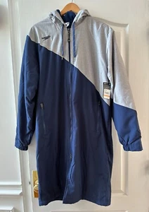 Speedo Color Block Parka Navy and Grey New Fleece Lined With Tag Size Small - Picture 1 of 4