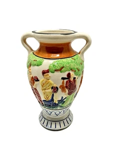 Vintage Vase Made in Japan Greek Scene No damage Hand Painted - Picture 1 of 4