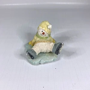 Russ Berrie Ice Sculptures Snowman On Skates Fall La La La Christmas Holiday - Picture 1 of 6