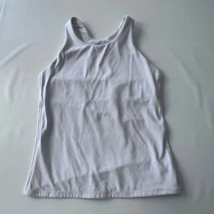 Athleta Girl Long Distance Bra Tank Top Girls Large (12) White Athletic Dance - Picture 1 of 8