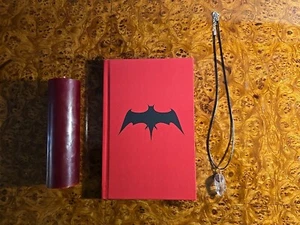 The Vampire KIT: Book of Vampires, Phantom Red Crystal Necklace & Red RoseCandle - Picture 1 of 19