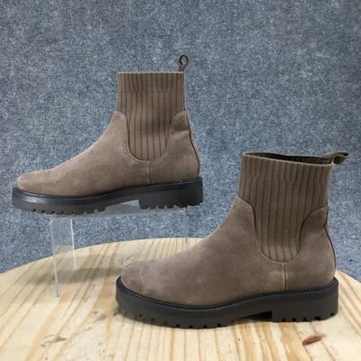 Botas Rubias Mujer 8M Beige Hallie Impermeables Chelsea Botines Gamuza Pull On NUEVAS Foto 1 de 4