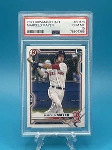 2021 Bowman Draft 1st Marcelo Mayer #BD-174 PSA 10 - Picture 1 of 2