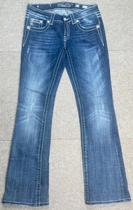 Miss Me Women's JP518235 Boot Bedazzled Embroidered Denim Jeans Size 27 - Picture 1 of 11