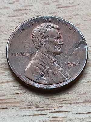 1984 P Lincoln Cent Defective Plating Mint Error - Image 1 of 4