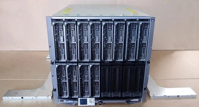 Dell PowerEdge M1000E + 12x M620 2x E5-2660V2 256GB/128GB RAM Blade Servers - Image 1 of 3