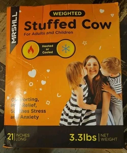 Weighted Stuffed Cow for Adults and Children Heated or Cool 21 Inches, 3.3 Lbs - Picture 1 of 5