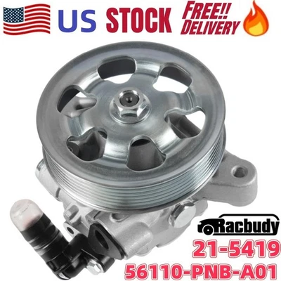 21-5419 Power Steering Pump w/ Pulley for 2002-2006 Acura RSX Honda Element CR-V - Image 1 of 4