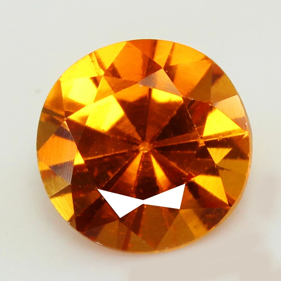 Impresionantes gemas redondas naturales de zafiro champán de Ceilán de 6,25 quilates certificado 11x11 mm Foto 1 de 4