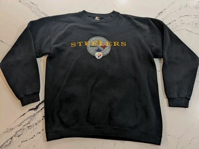 Sudadera De Colección Años 90 Starter Pittsburgh Steelers Bordada Cuello Redondo L/XL EE. UU. Foto 1 de 4