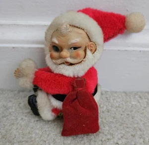 Vintage Weihnachtsmann Pinch Hugger/Clip On Plüsch Weihnachtsschmuck Korea - Bild 1 von 12