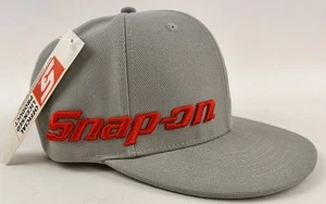 *NEW! Snap-On Tools Hat Cap 3D "S" LOGO Cap Gray & Red Snap-Back - Picture 1 of 7
