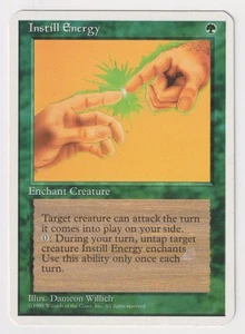 Miscut Instill Energy HP 4th MTG Magic Factory Error Misprint Alpha Cut Corners! - Picture 1 of 2