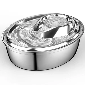 Cat Water Fountain Stainless Steel, 2L/67oz Pet Fountain for Cats Inside, Aut... - Picture 1 of 6