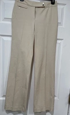 Calça social Ann Taylor feminina tamanho 2 bege perna bota - Imagem 1 de 4