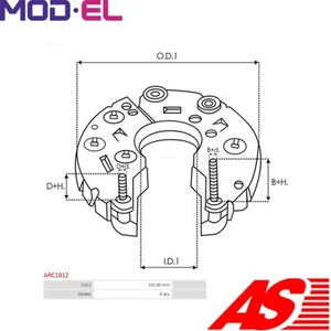 ALTERNATOR A6822S FOR ALFA ROMEO GIULIA/STELVIO 55268818/84529/66388 2.1L 4cyl - Picture 1 of 16