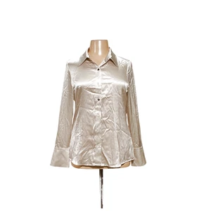 Ramy Brook Beige Seide XXL Knopfleiste Top - Bild 1 von 4