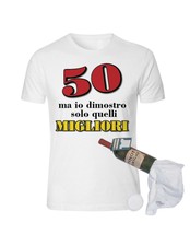 T-shirt in bottiglia compleanno 50 anni