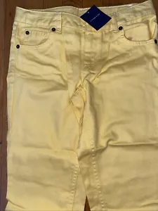 Lands’ End Girls Yellow Jeans Denim Pants 10 NWT - Picture 1 of 6