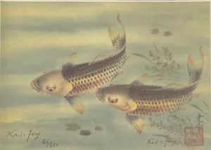 Karl J Feng Wels signierter Kunstdruck 8x10 mattiert nummeriert 86/500 Natur - Bild 1 von 6