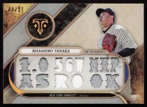 2017 Topps Triple Threads Relics Silver Masahiro Tanaka /27 New York Yankees - Picture 1 of 2