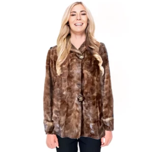 Custom made vintage 1950s mid century Canadian mink fur jacket size 12-14 - Picture 1 of 4