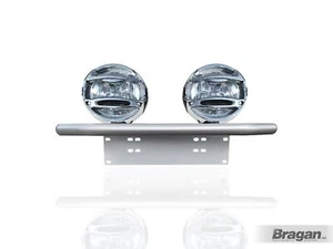 Number Plate Light Bar + Chrome Lamps To Fit Ford Ranger 2023+ 4x4 Tube Front - Picture 1 of 4