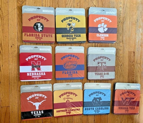 College Mouse Pads Official Seal New Football Cover