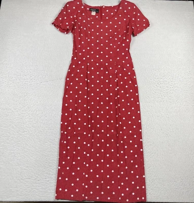 Vestido Dawn Joy Mujer 4 Rojo Blanco Lunares Vintage Grandmacore Retro Pinup Foto 1 de 4