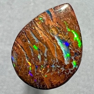 Bright & Flashy 4ct Natural Australian Solid Yowah Boulder Opalized Wood * Video - Picture 1 of 6