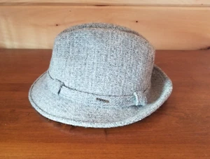 Stetson Fedora Wolle grau Tweed Größe 7 1/8 gewebt auf den britischen Inseln - Bild 1 von 8