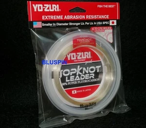 YO-ZURI TOPKNOT LEADER 100% SUPER FLUOROCARBON 80lb - 0.810mm 30yd Natural Clear - Foto 1 di 2