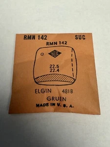 NOS SUC Watch Crystal, RMN 142, Fits Mens Vintage Elgin 4818, 22.5 x 22.4, - Picture 1 of 2