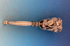 Silverplated Tussie Mussie Posey Posy Holder Tripod with Roses (#J1315) - Picture 1 of 4