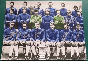 Chelsea 8 signiert 1970 FA Cup Sieger Team Foto Ron Harris Peter Bonetti Echtheitszertifikat - Bild 1 von 1