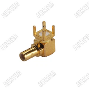 SMB male plug thru hole Right Angle PCB Mount RF Connector - Picture 1 of 3