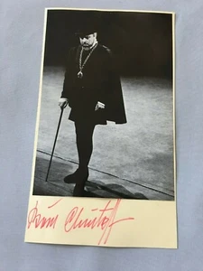 BORIS CHRISTOW († 1993) Cantante escote de álbum firmado 16 x 28 - Imagen 1 de 1